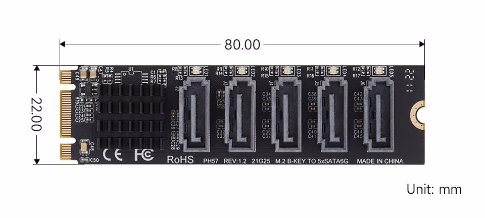 M2-SATA-1个sata转5个口-1
