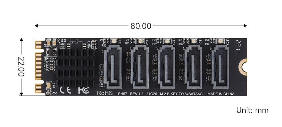 M2-SATA-1个sata转5个口-1